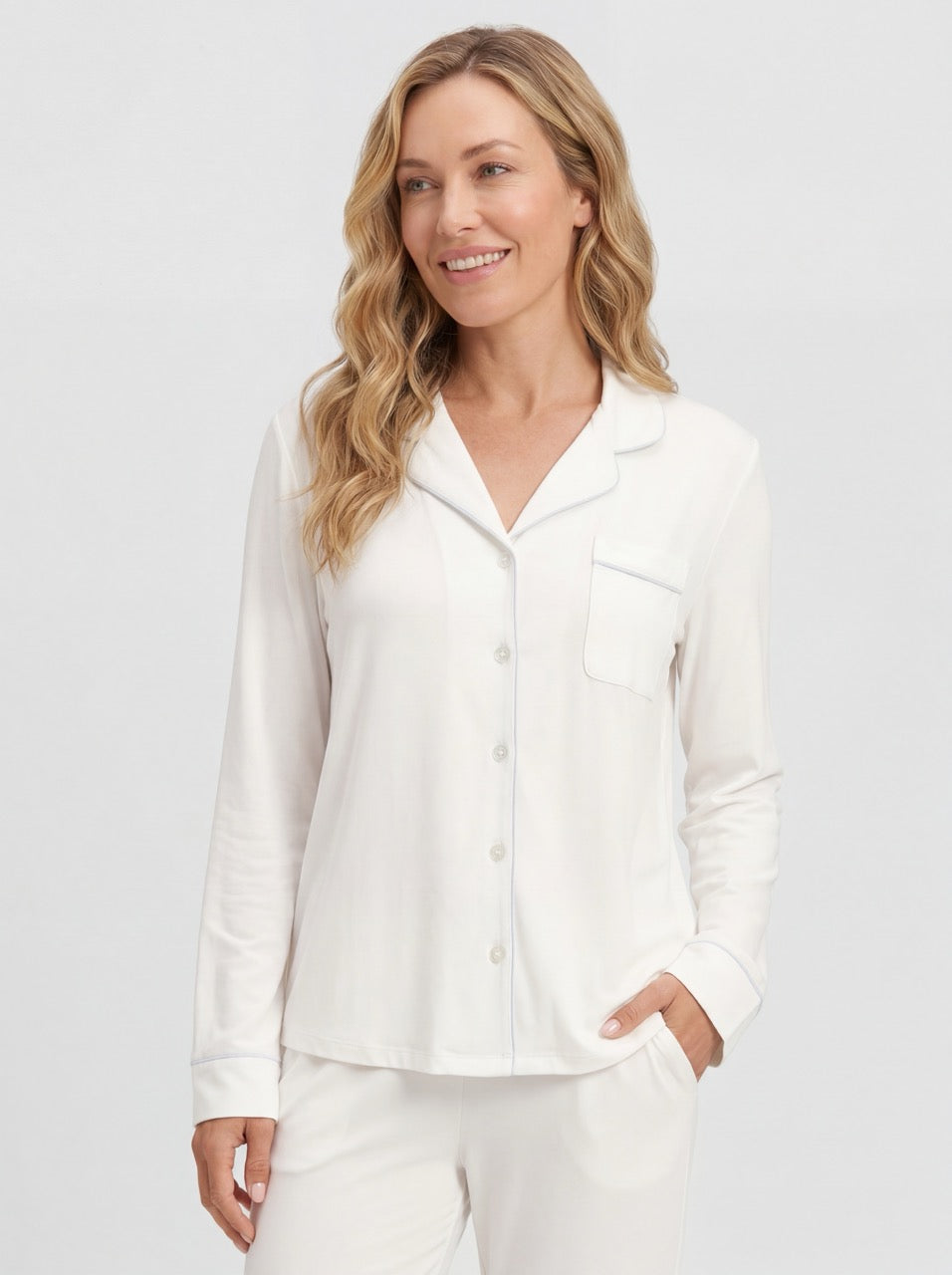 Hvid Bambus Pyjamas