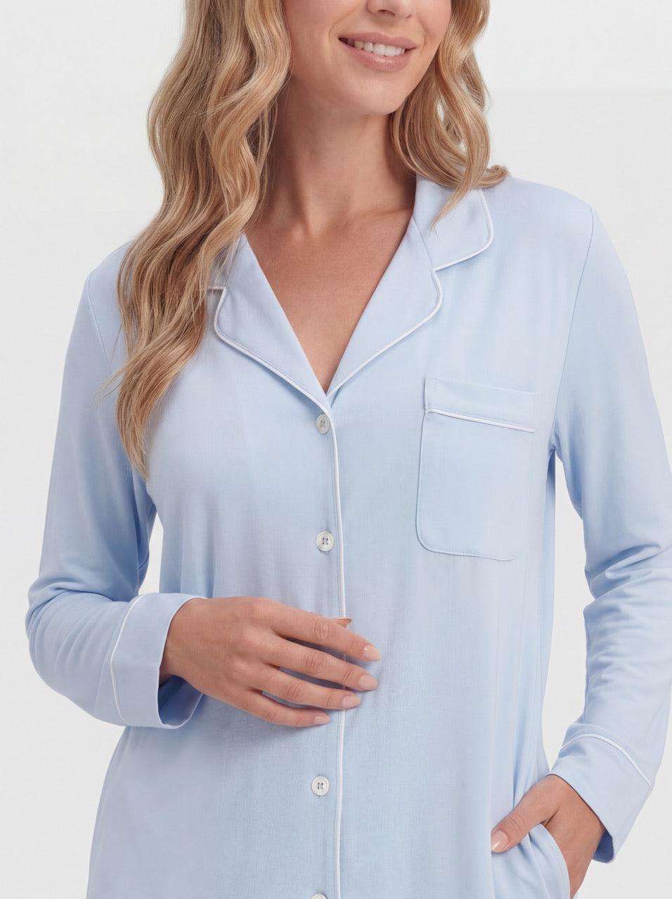 Himmelblå Bambus Pyjamas