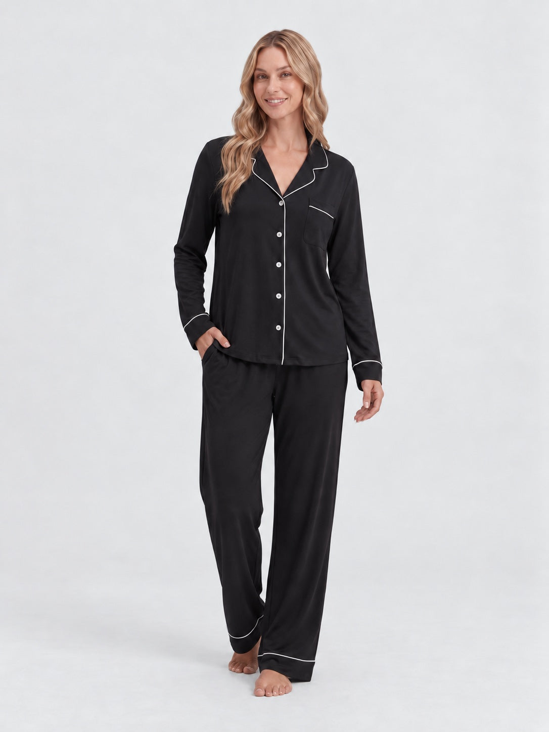 Sort Bambus Pyjamas